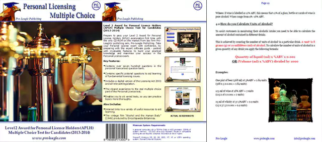 Level 2 Award for Personal Licence Holders (APLH) Licensing Manual preview