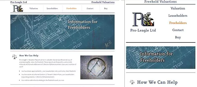Freehold Valuation - aperçu du site