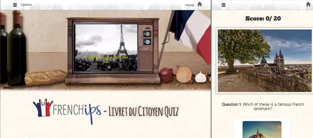 Livret du Citoyen Quiz - aperçu de l'application
