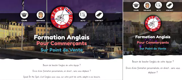 Speak on the Spot - aperçu du site