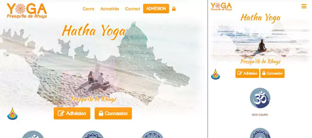 Yoga Presqu'île de Rhuys - aperçu du site